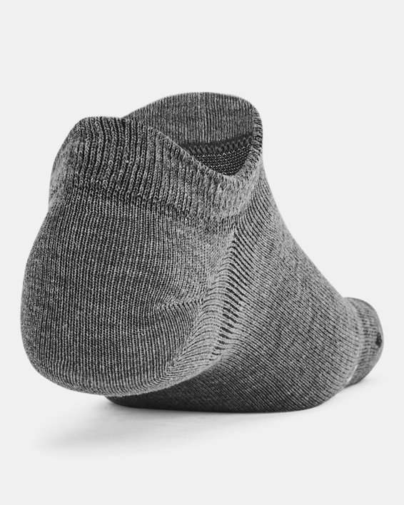 Unisex UA Essential 3-Pack No-Show Socks in Gray image number 2